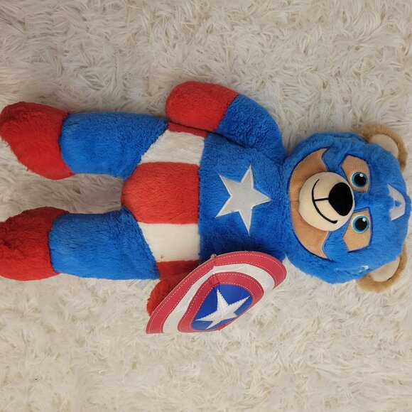 Marvel Comicd Captain America Bear Plush Build a Bear - Picture 8 of 15